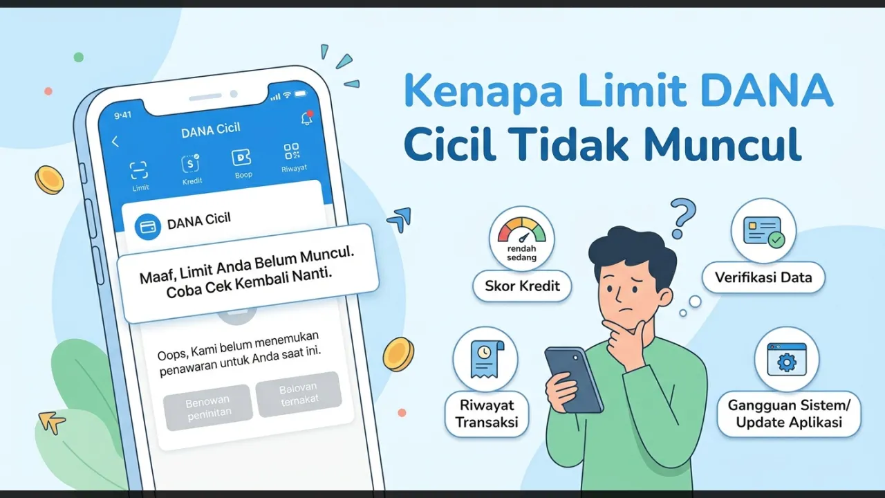 Kenapa Limit DANA Cicil Tidak Muncul
